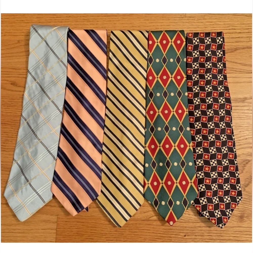 Lot of 5 TOMMY HILFIGER Men's Silk Neck Ties